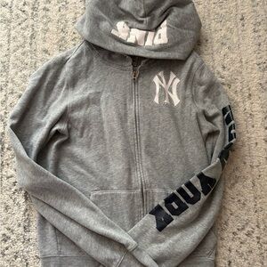 5th & Ocean Gray Baseball Hoodie